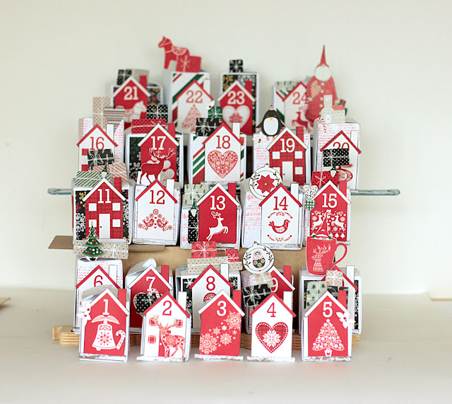 Advent Calendar by Elena Olinevich using BoBunny Merry & Bright Collection
