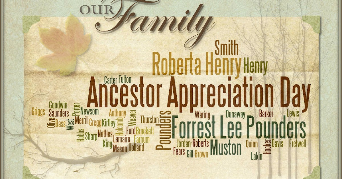 Sentimental Sunday Ancestor Appreciation Day