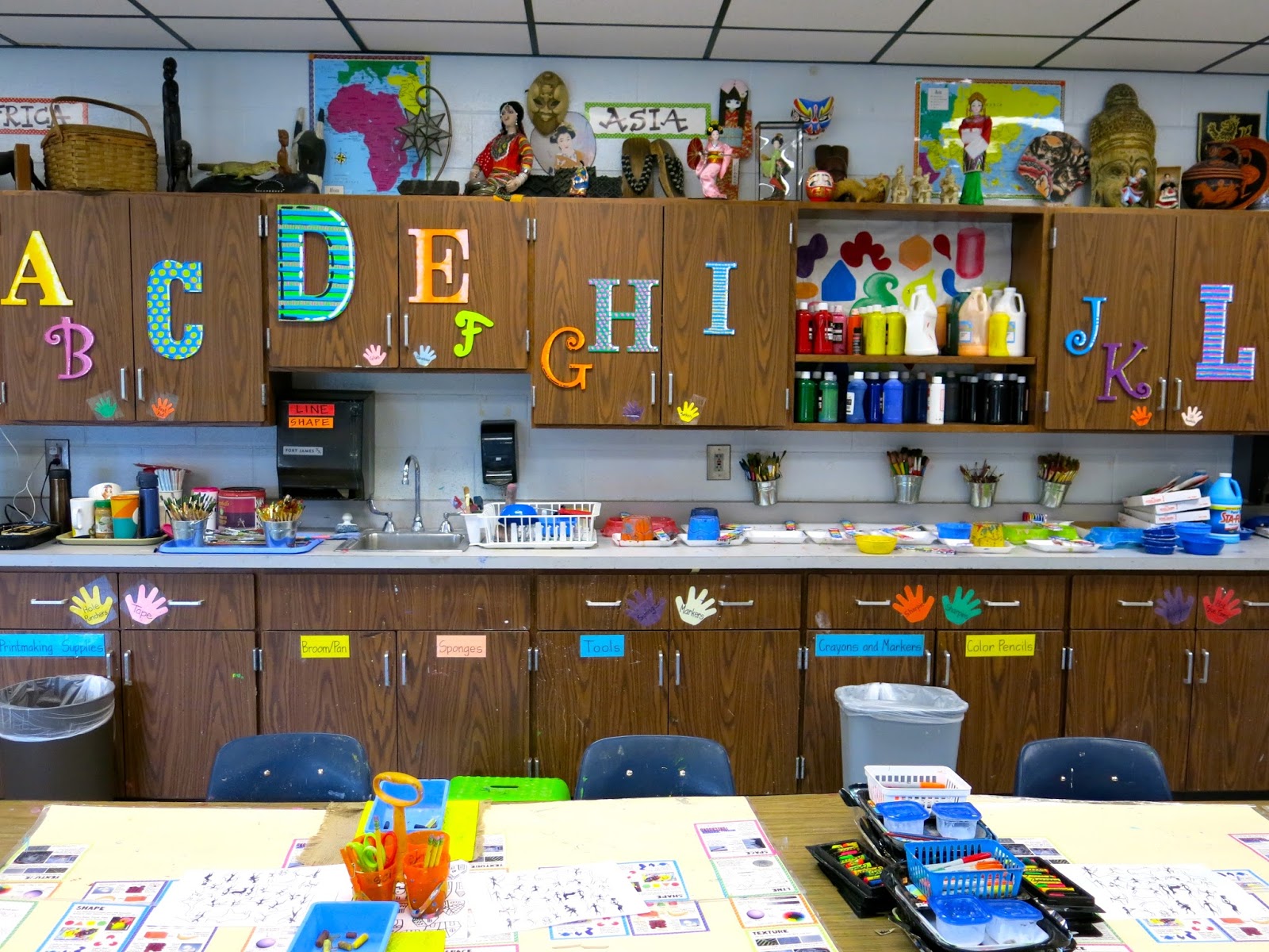 Cassie Stephens How to Decorate Your Art Room Alphabet