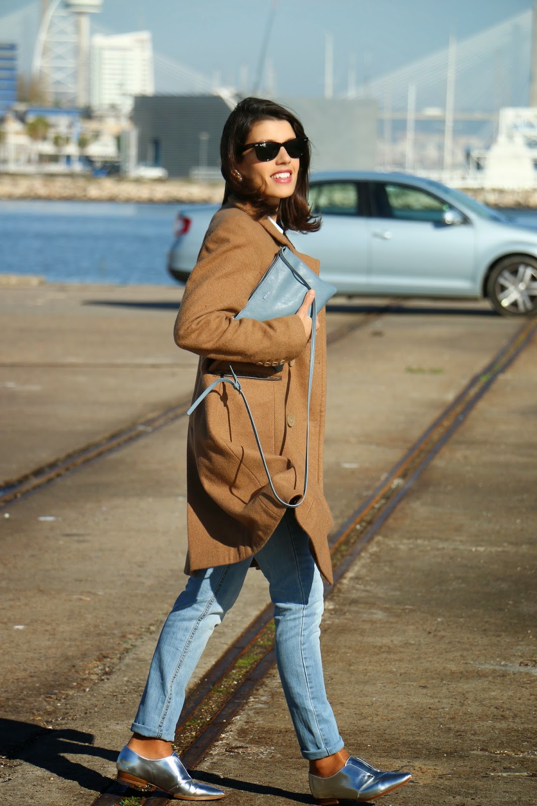 I love Fita Métrica: Sky Blue & Camel