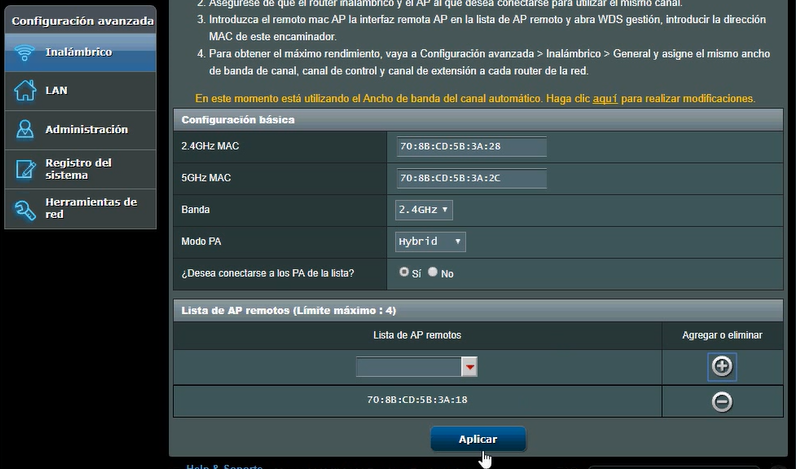 Puente Inalámbrico (instalación y configuración)