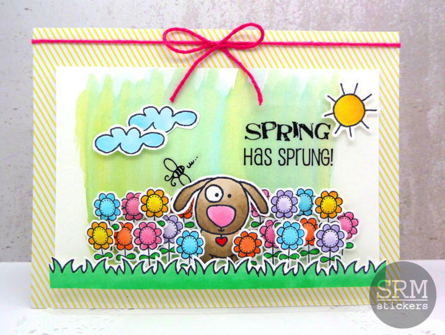 SRM Stickers Blog - Spring Has Sprung! by Annette - #card #twine #stamps #janesdoodles #stickers 