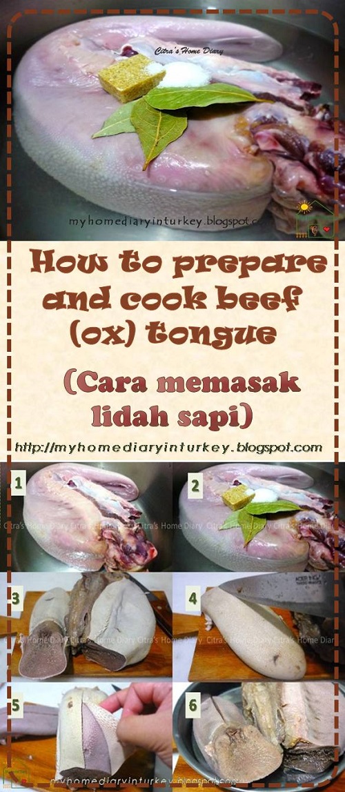 How to prepare and cook beef (ox) tongue / Cara memasak lidah sapi | Citra's Home Diary. #cookingtips #howtocooktongue #beeftongue #caramemasaklidahsapi #bistiklidah #offal #jerohansapi #howtocookoffal