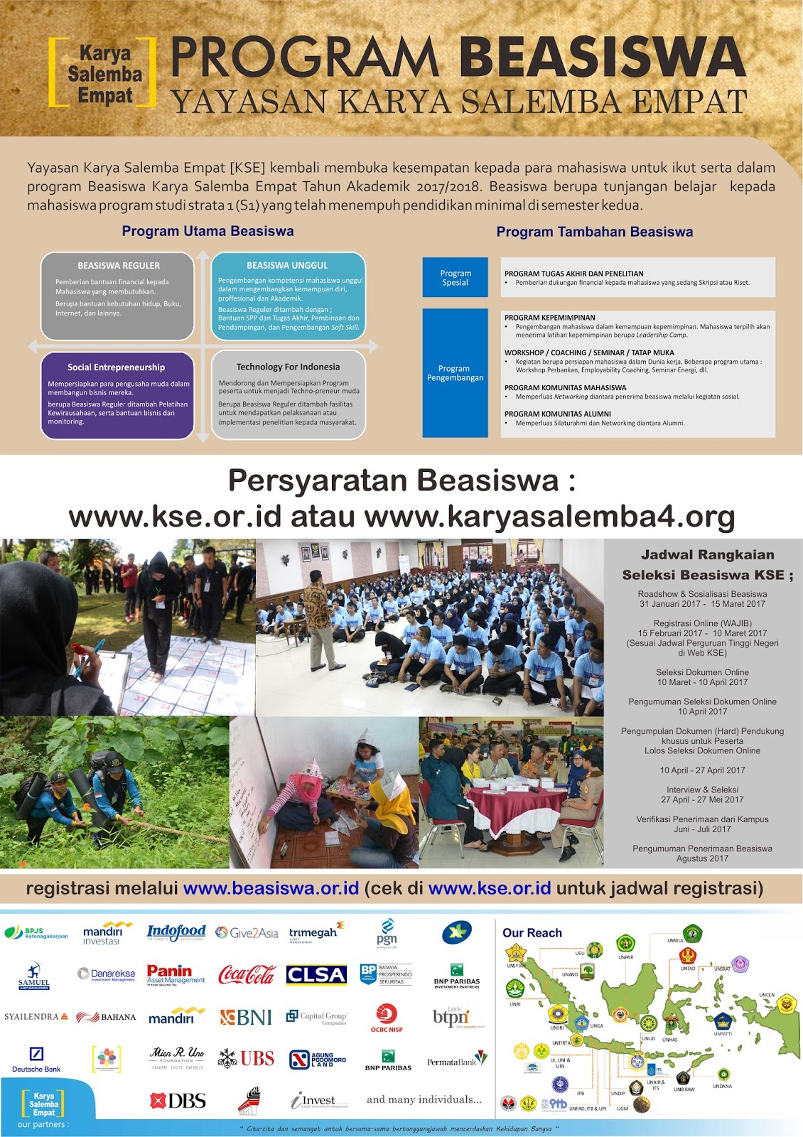 PEMBUKAAN BEASISWA KARYA SALEMBA EMPAT TAHUN 2017/2018