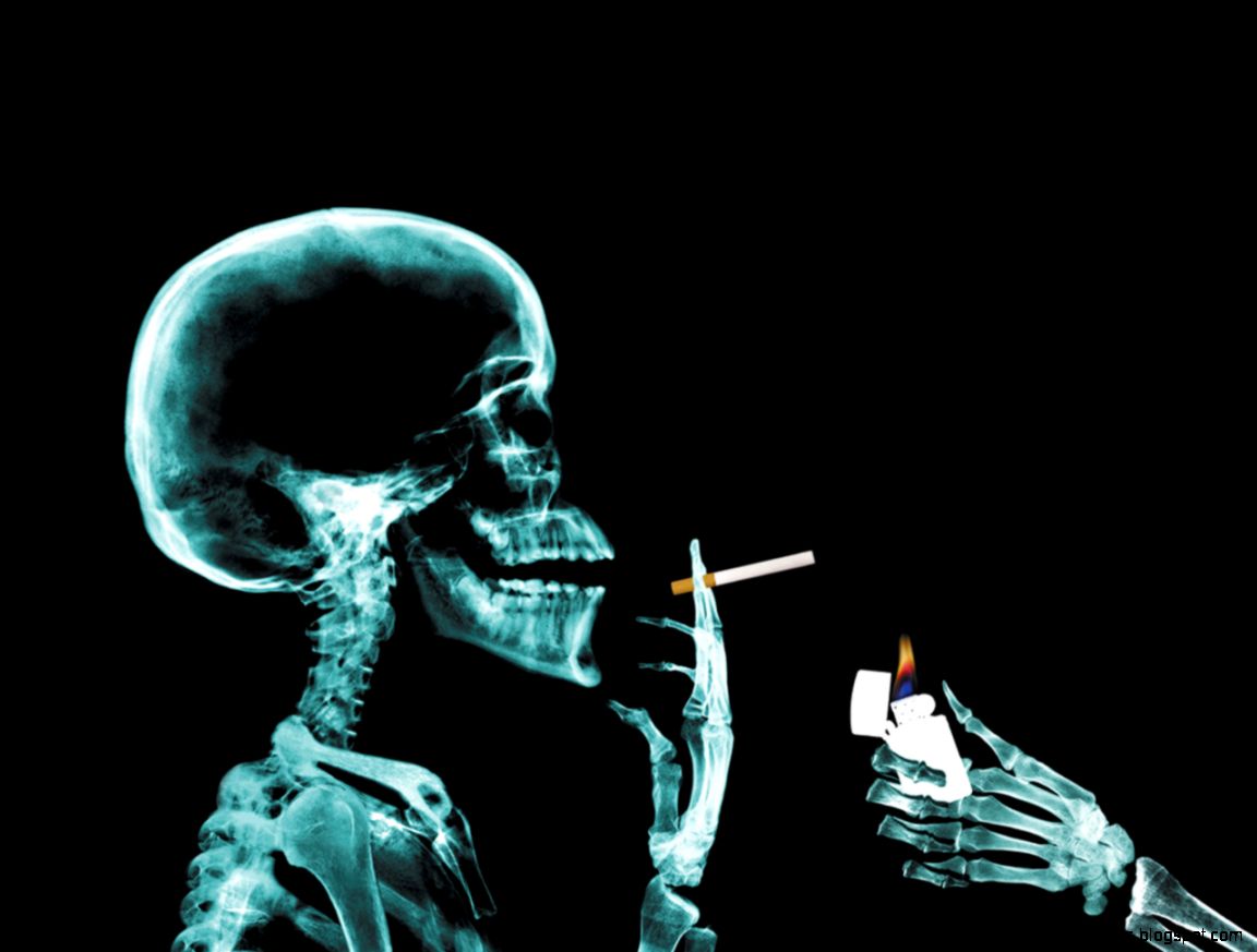 Skeleton Smoking