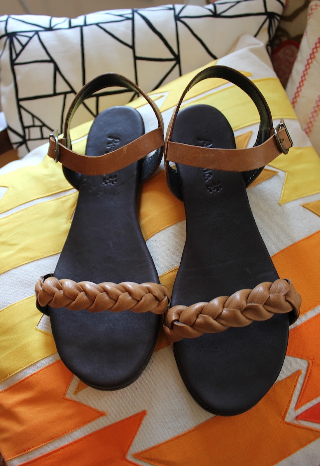 ariana bohling braided slide sandals