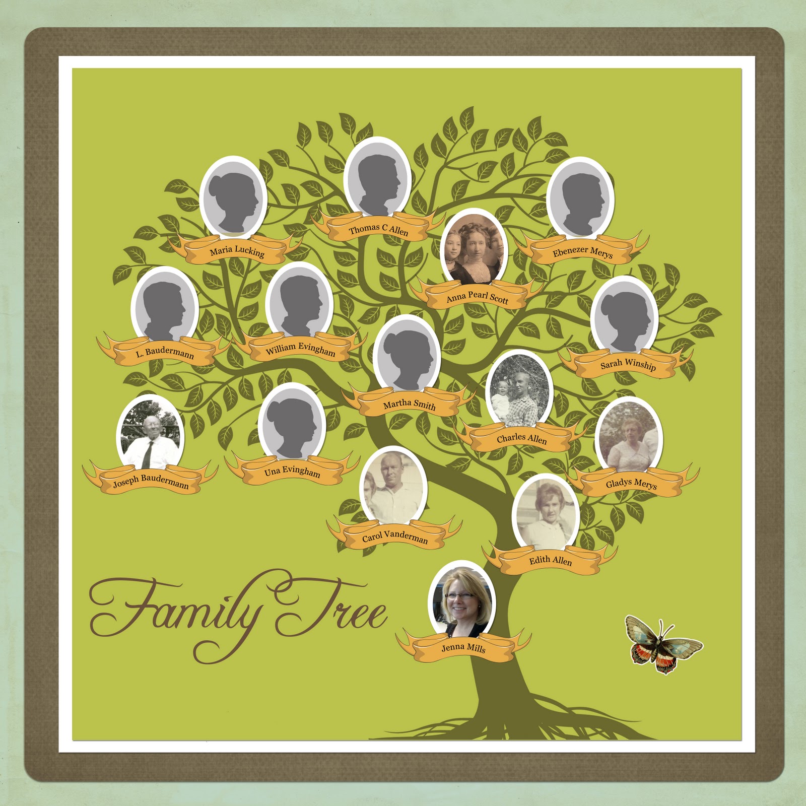 Scrapbook Family Tree Template