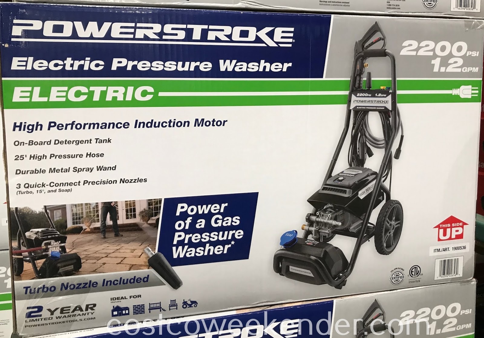 PowerStroke 2200 PSI Electric Pressure Washer Costco Weekender