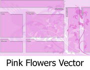 Pink Flowers Vector