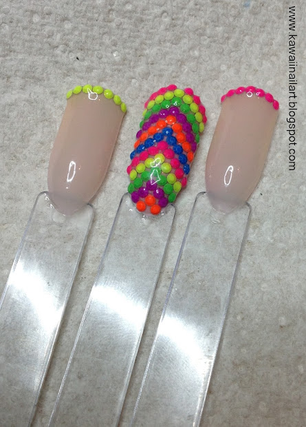 kawaii nail art ibd gel neon