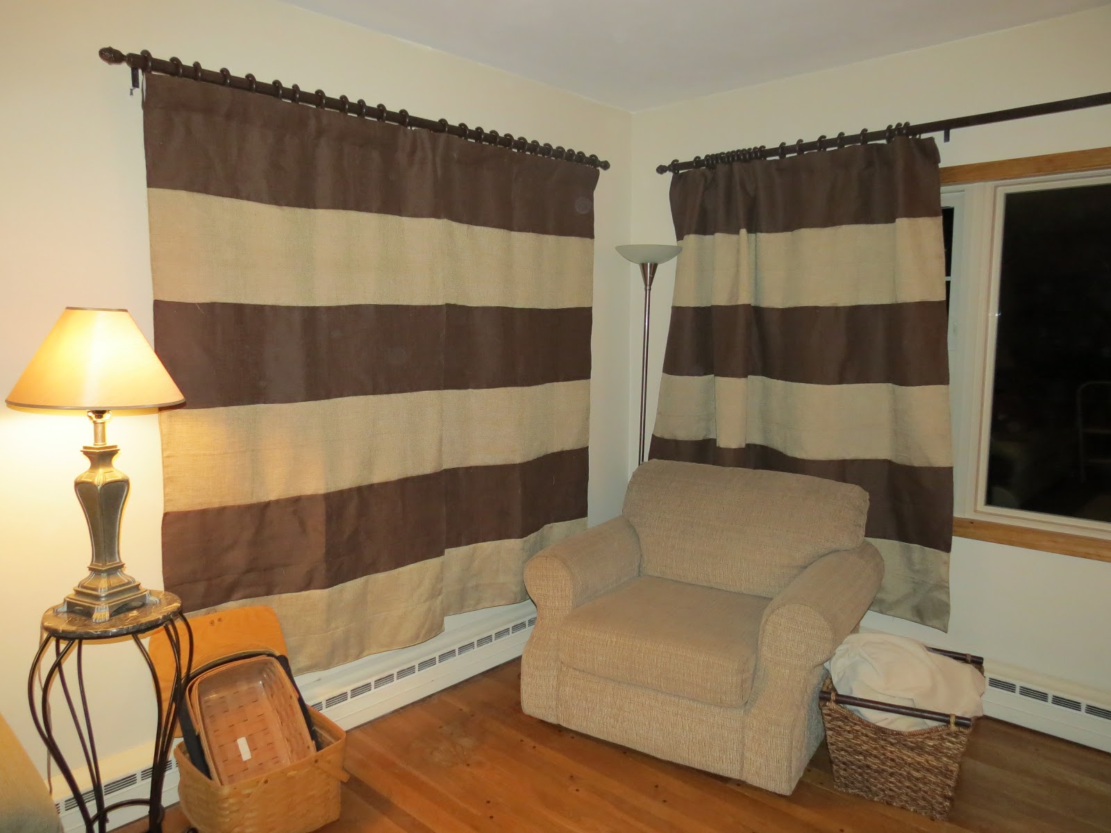 Dyed Burlap Curtains For The Living Room