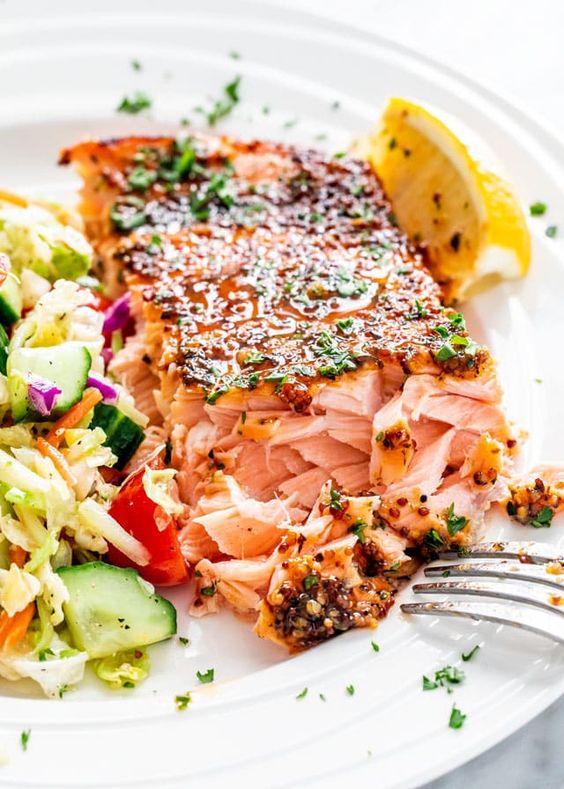 This Honey Mustard Salmon is quick, easy and perfect for busy ...