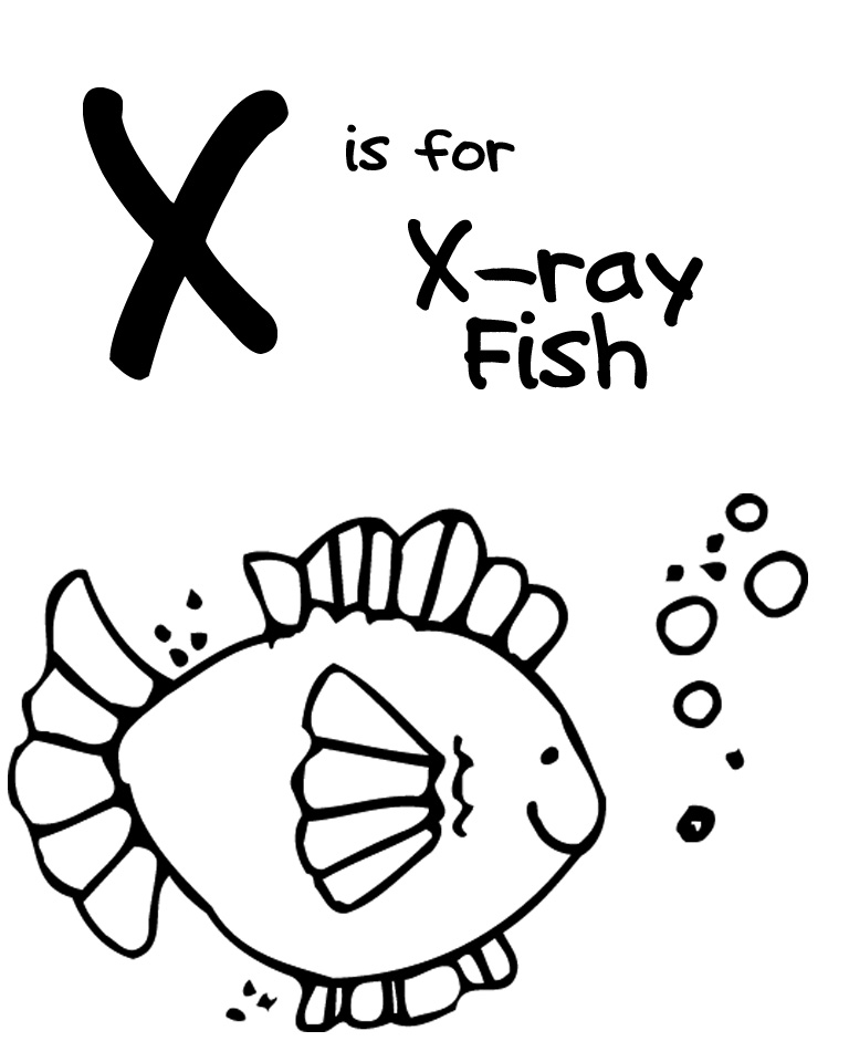 x is for x ray coloring pages - photo #22