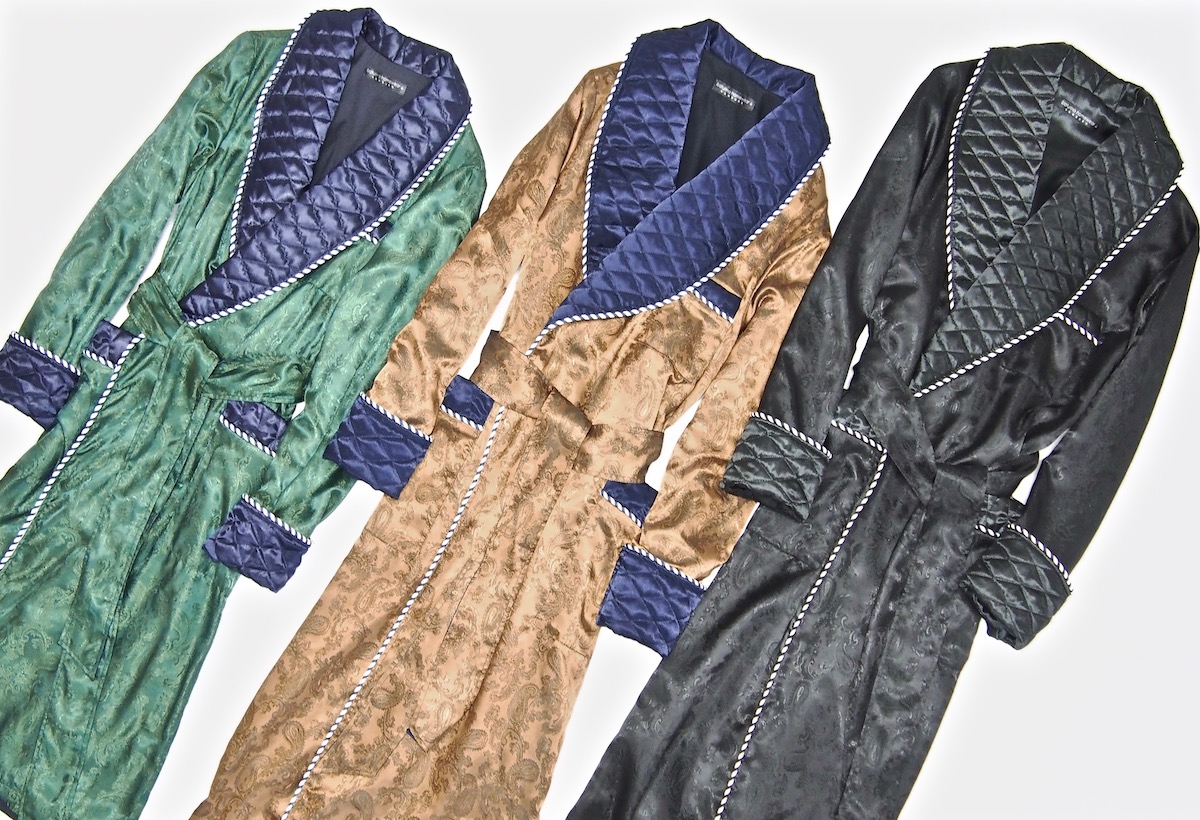 Men's Dressing Gown Collection Luxury Silk and Velvet Robes