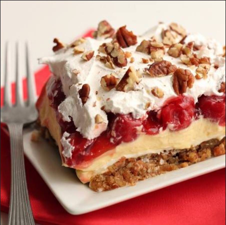 Layered Cherry Cheesecake