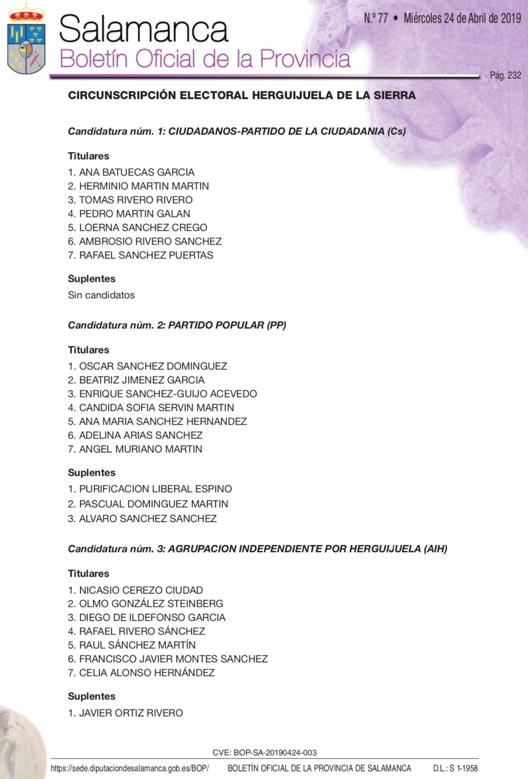 Herguijuela de la Sierra bellez natural musical Elecciones