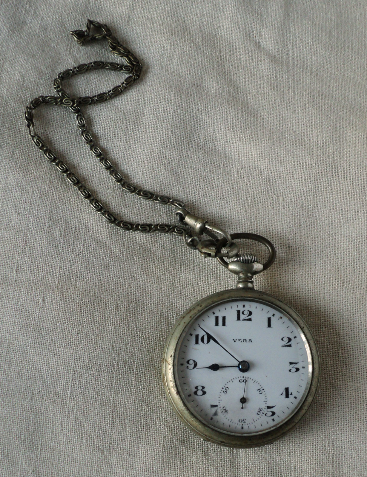Antico orologio a cipolla Vera con catena Antique pocket watch with ...