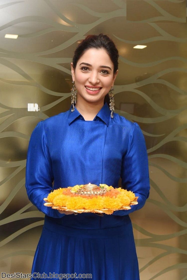 South Actress Tamanna Photos in Blue Dress