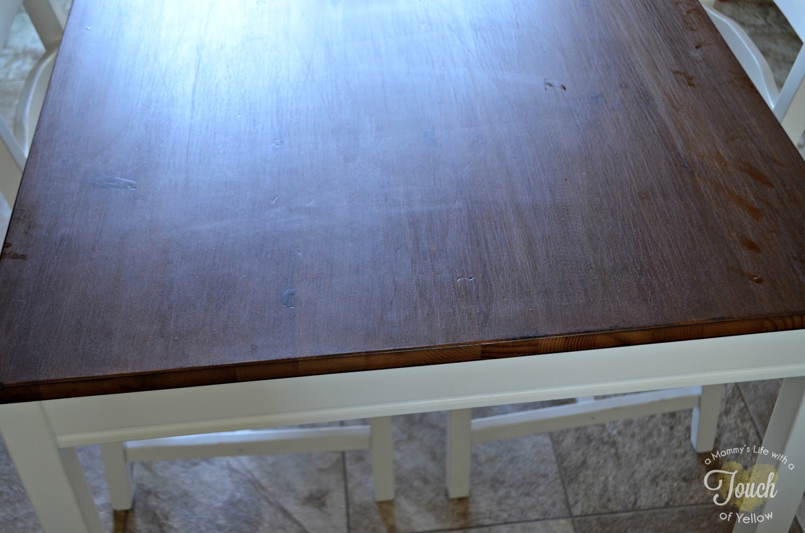 A mommy's life...with a touch of YELLOW Ikea Kitchen Table Makeover