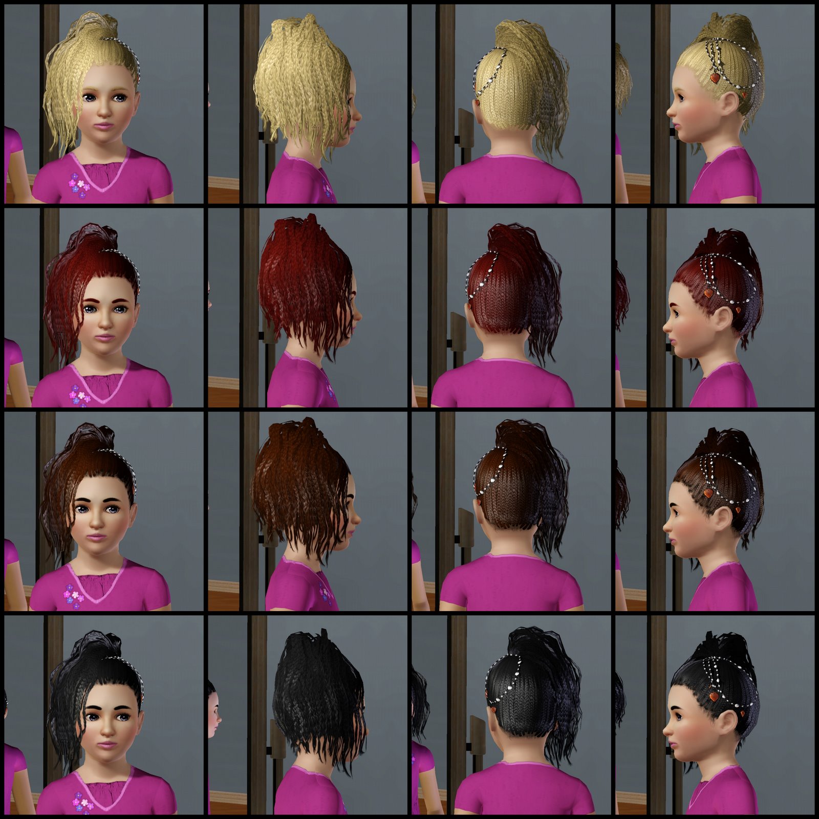 The Sims 3 Store Hair Showroom Braided, Bundled and Beaded