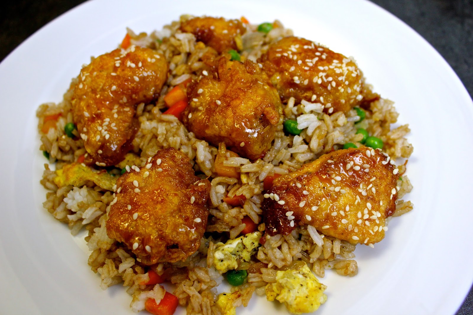 Charleston's Chew Sweet and Sour Chicken with Egg Fried Rice