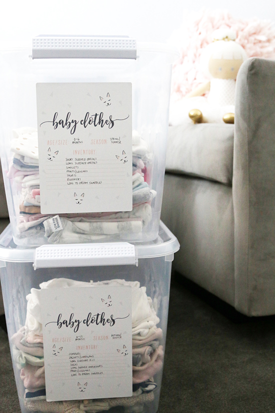 IHeart Organizing: UHeart Organizing: Sweet & Simple Baby Clothes Storage  (with a FREE printable!)