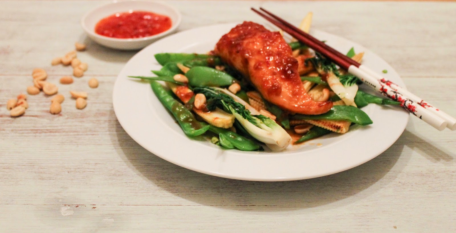 Chinese baked salmon