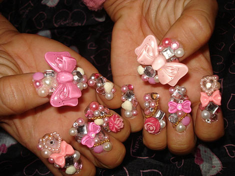 Acrylic Nail Designs with Bows