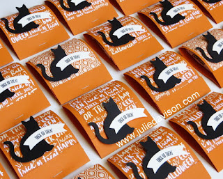 Stampin' Up! Halloween Black Cat Matchbook Treat ~ www.juliedavison.com