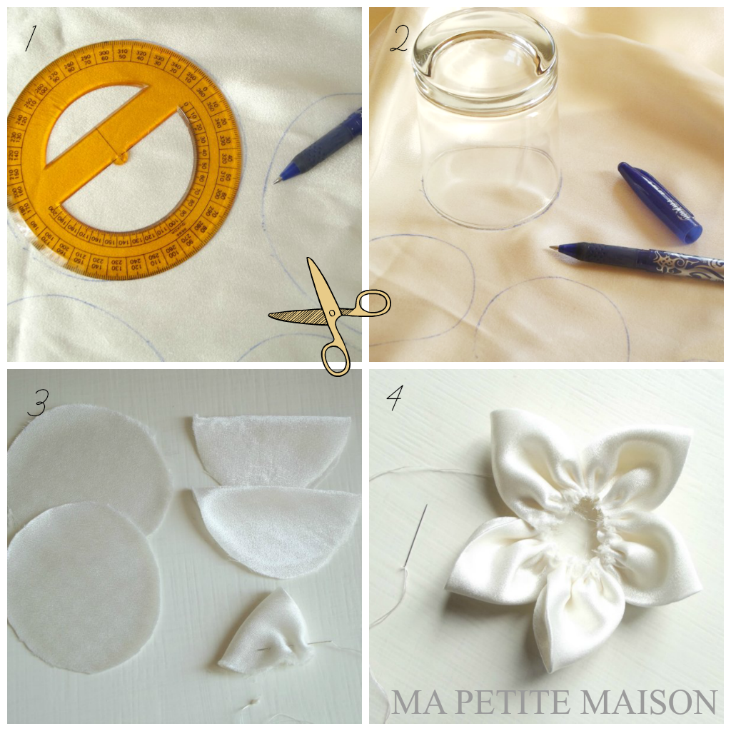 Tutorial per realizzare fior di loto in raso by Ma Petite Maison