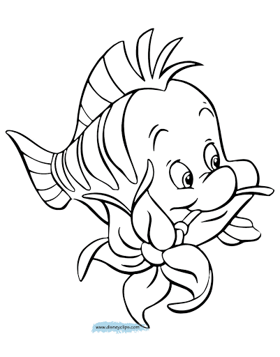Top Little Mermaid Flounder Coloring Pages Library - Coloring Pages ...