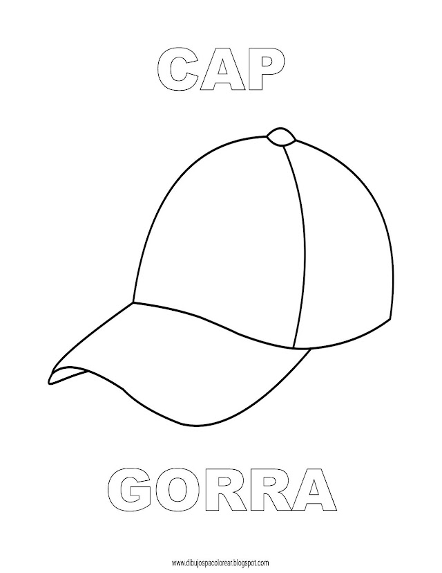 Dibujos Inglés - Español con G: Gorra - Cap