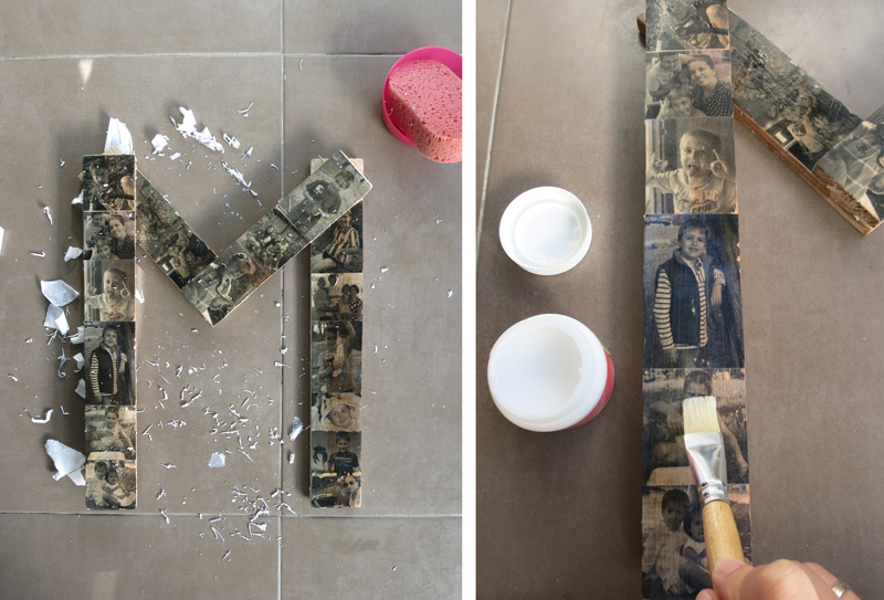 DEF Deco - Decorar en familia: Diy letra de madera con fotos6