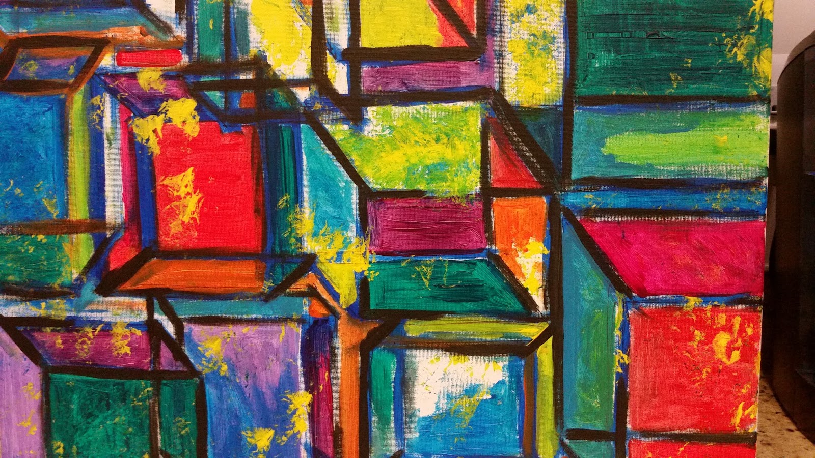 Cubes Abstract Painting No 35