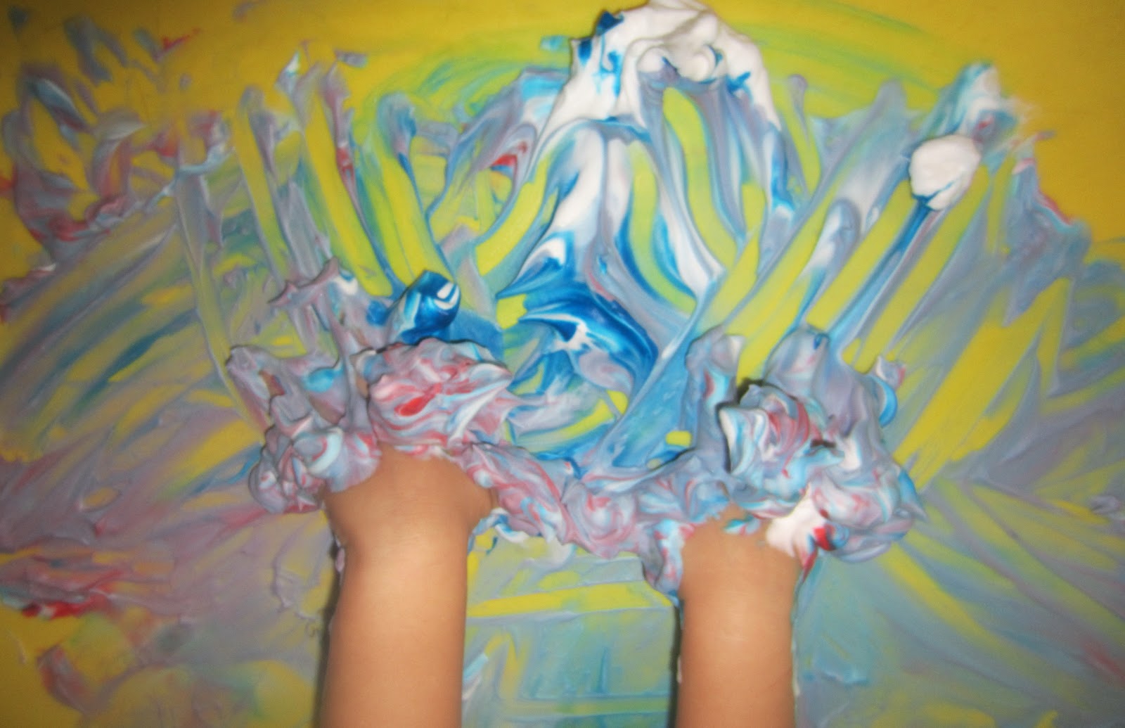 Kids Activities & Tips 4 Everyday Shaving Foam Hand Painting