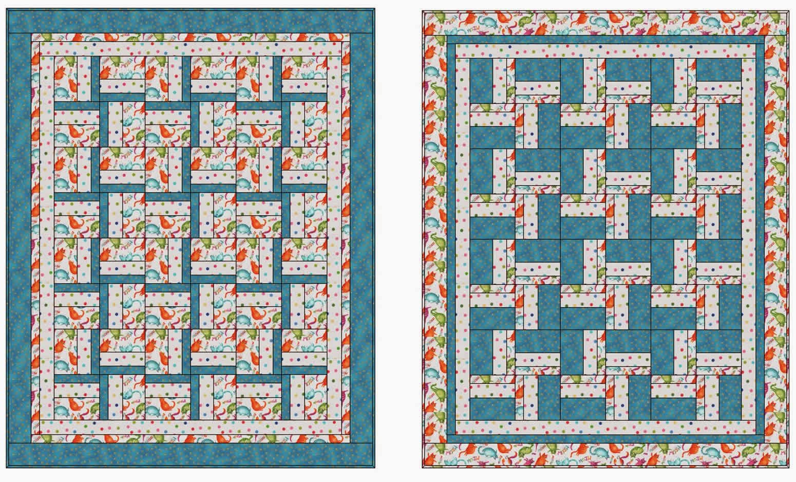 How to place your fabric for a 3 Quilt Kit