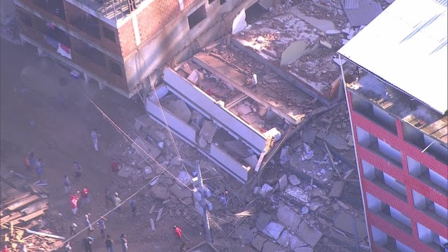 Desastre, dois prédios desabam na Zona Oeste do Rio.