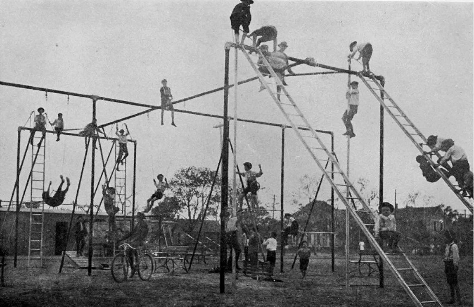 How We Came to Play: Pictures of Kids Enjoy Dangerous Playgrounds in the Early 20th Century ~ Vintage Everyday