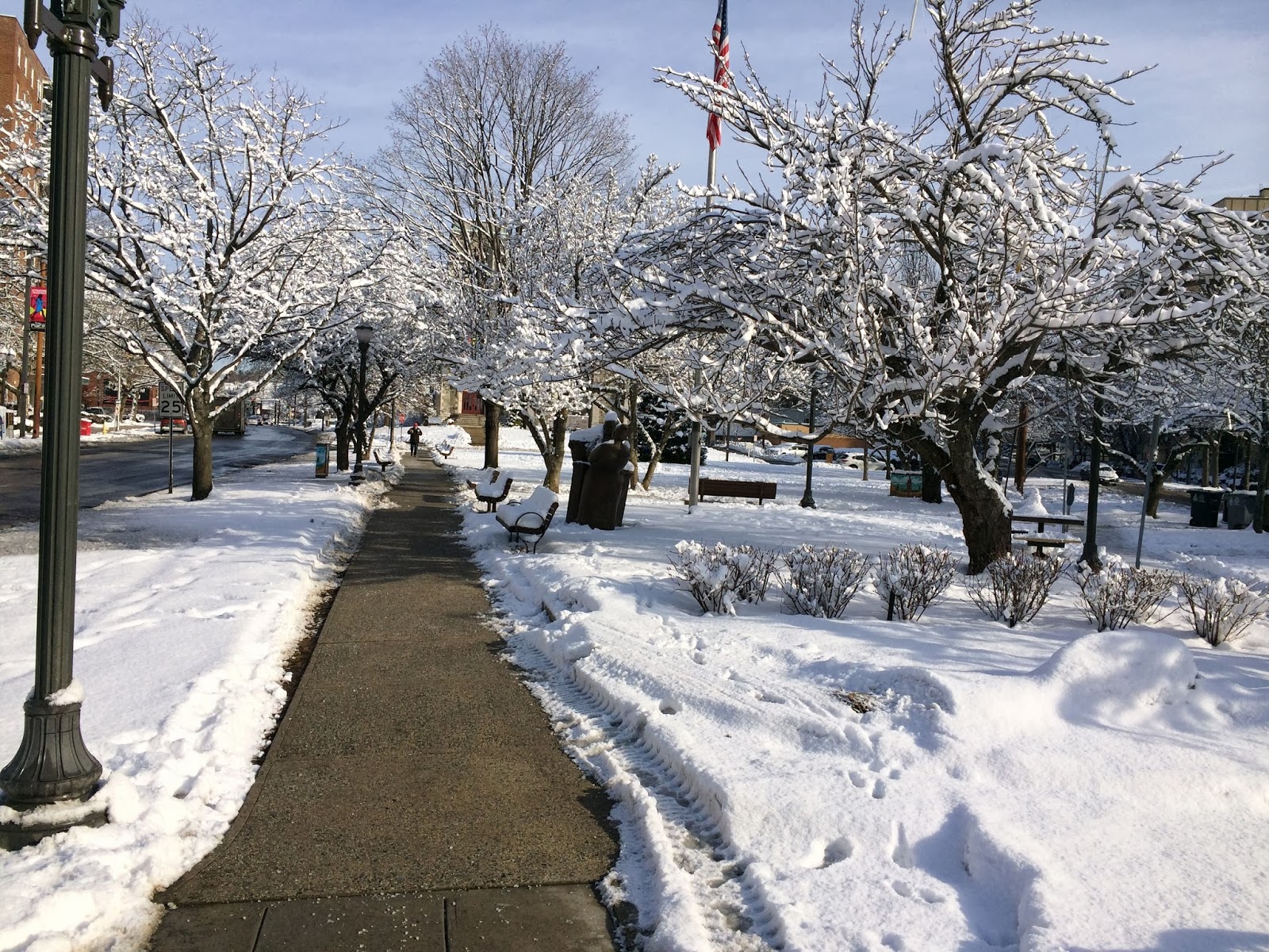 Stamford Downtown Events Let it snow... a view of.Latham Park