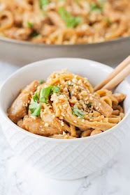 These flavorful and savory sesame peanut noodles are a simple and delicious dinner that's ready in about thirty minutes!