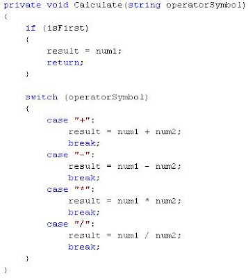 Simple Calculator in C#