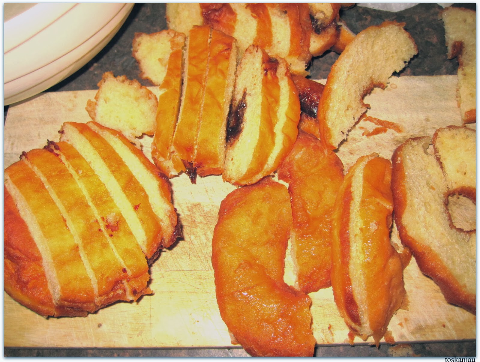 nieziemska kuchnia toskaniau Pudding z paczkow z sosem custard