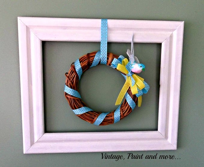 Framed Wreath -how to make a wreath in frame, 