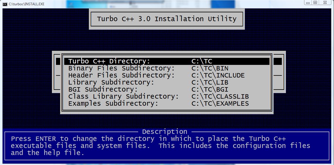 How to install Turbo C++ on Windows 7 (C++ compiler from Borland)