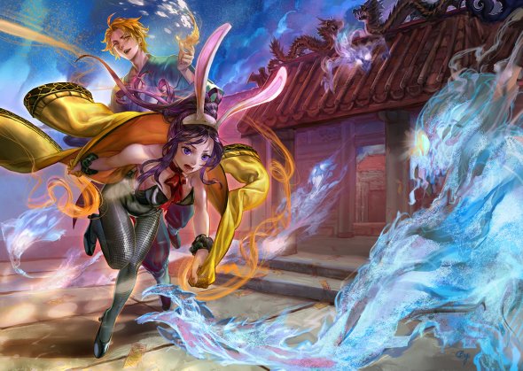 As belas ilustrações de fantasia com um estilo oriental de Han-Yuan, Yu Han-Yuan, Yu (aka B.c.N.y.) deviantart ilustrações fantasia oriental estilo anime mangá terror sobrenatural mitologia asiática cores games
