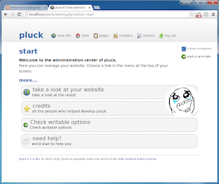 Install Pluck PHP CMS on windows XAMPP tutorial 19