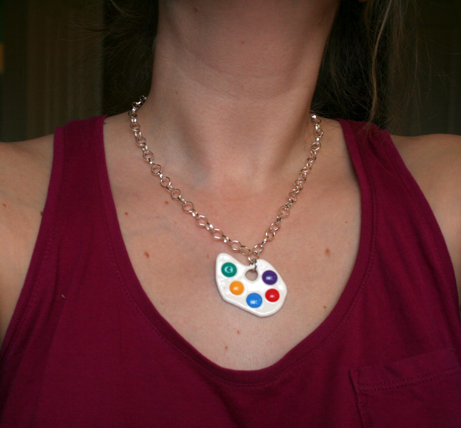 The Experimental Crafter Artist Palette Necklace Tutorial
