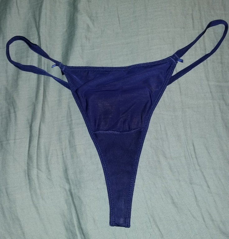 Real Women's Panties Wife's blue thong