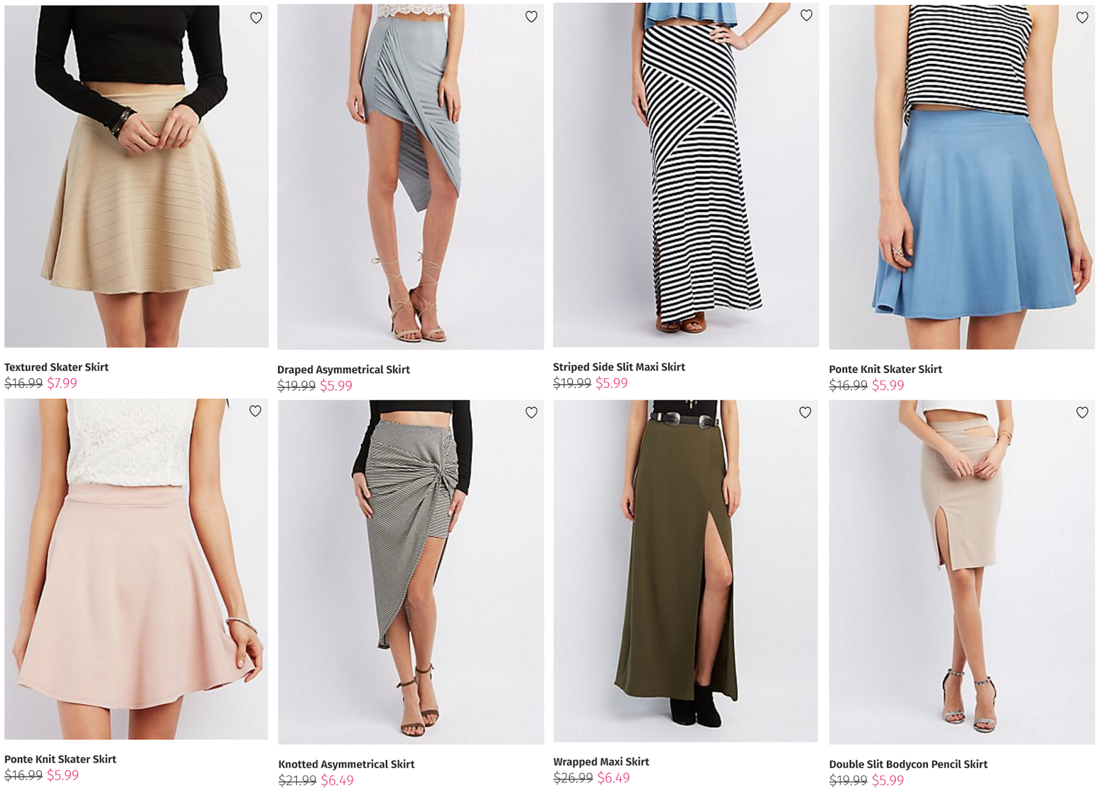 Charlotte Russe Skirts Under 7 99
