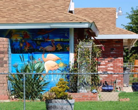 painted house mural